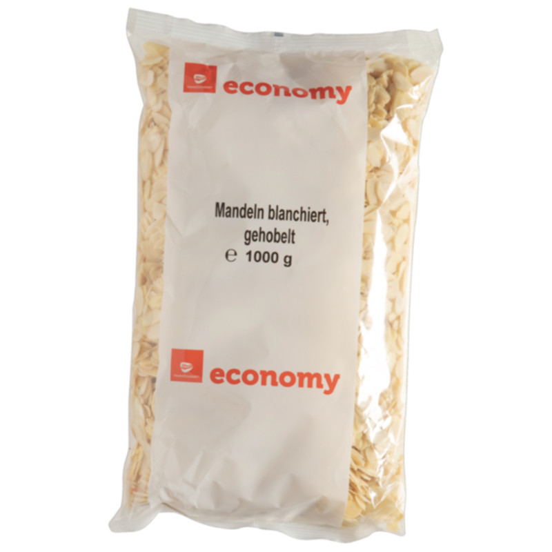 Economy Mandeln blanchiert gehobelt 1 kg feine Mandelblättchen für Backen und Desserts